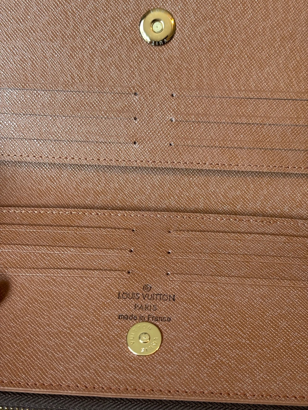 Wallet-Monogram 2 Zipperd Brown Long Monogram Wallet like new - Picture 4 of 10